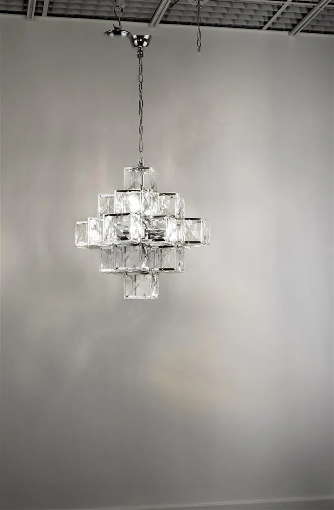 Glacier 7 Lt Ceiling Pendant - Chrome & Acrylic - Image 3