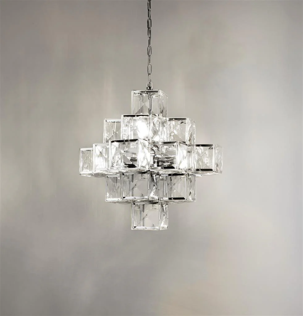 Glacier 7 Lt Ceiling Pendant - Chrome & Acrylic - Image 4