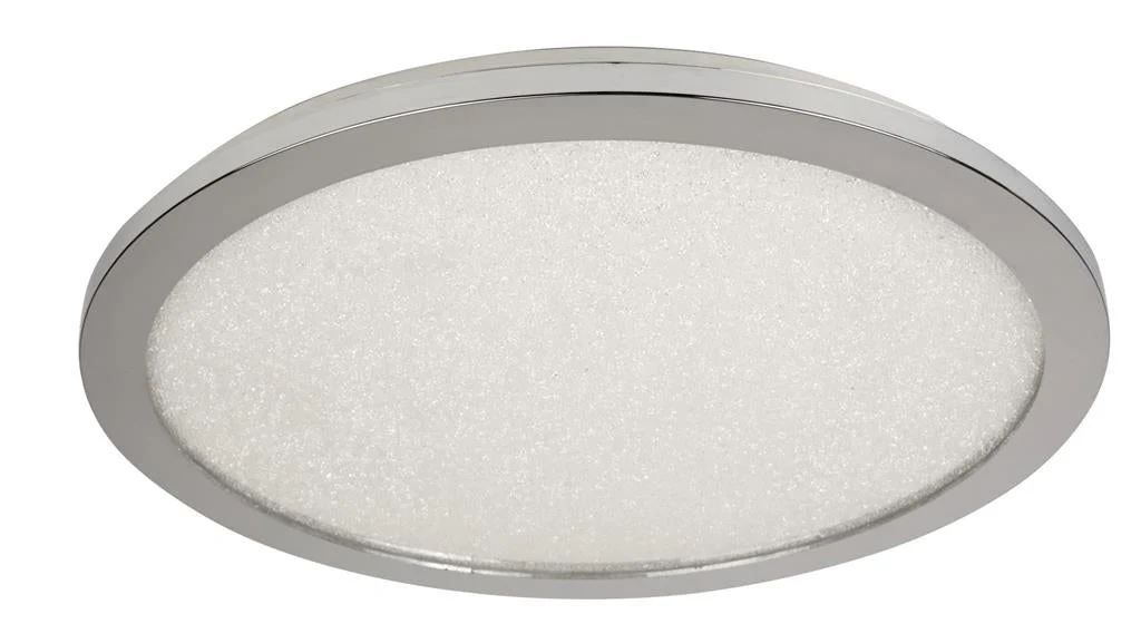 Scilly LED Flush Chrome & Crystal Sand IP44 - Various Sizes - Image 3