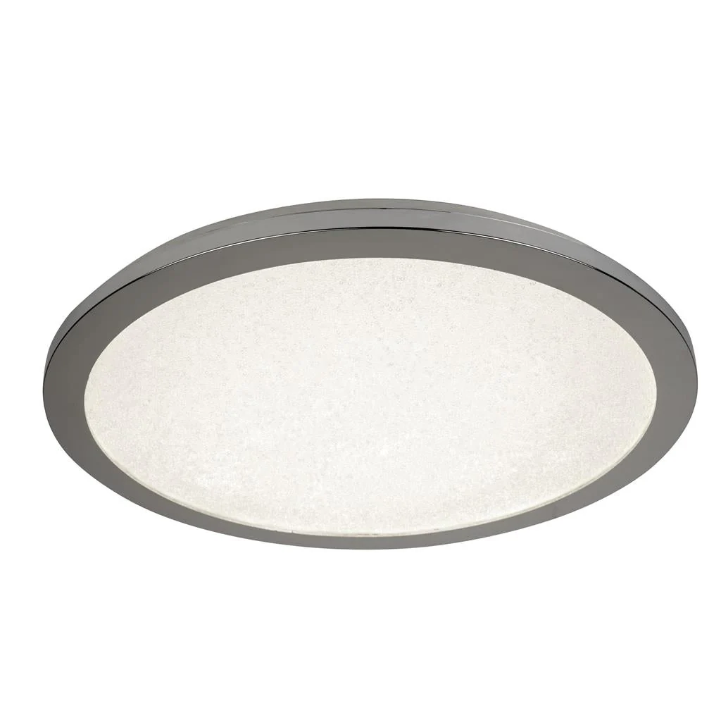 Scilly LED Flush Chrome & Crystal Sand IP44 - Various Sizes - Image 4