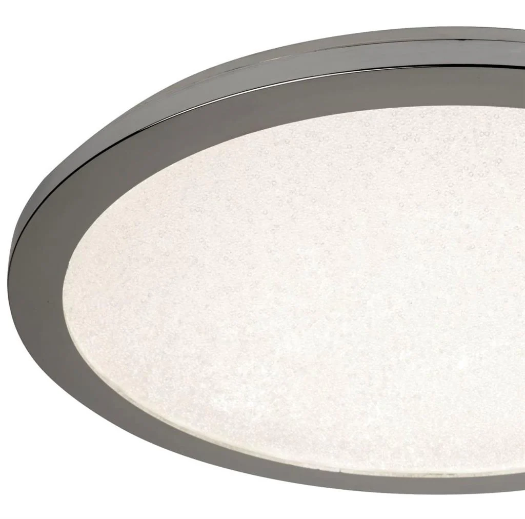 Scilly LED Flush Chrome & Crystal Sand IP44 - Various Sizes - Image 5