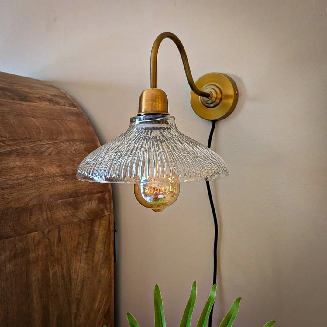 Rockabill Glass & Brass Wall Light - Image 2