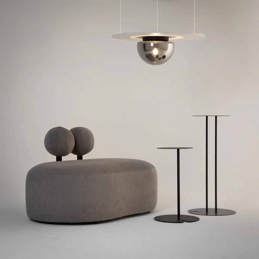 Glassy Flush Ceiling Lamp - Gold/ Black Finishes - Image 10