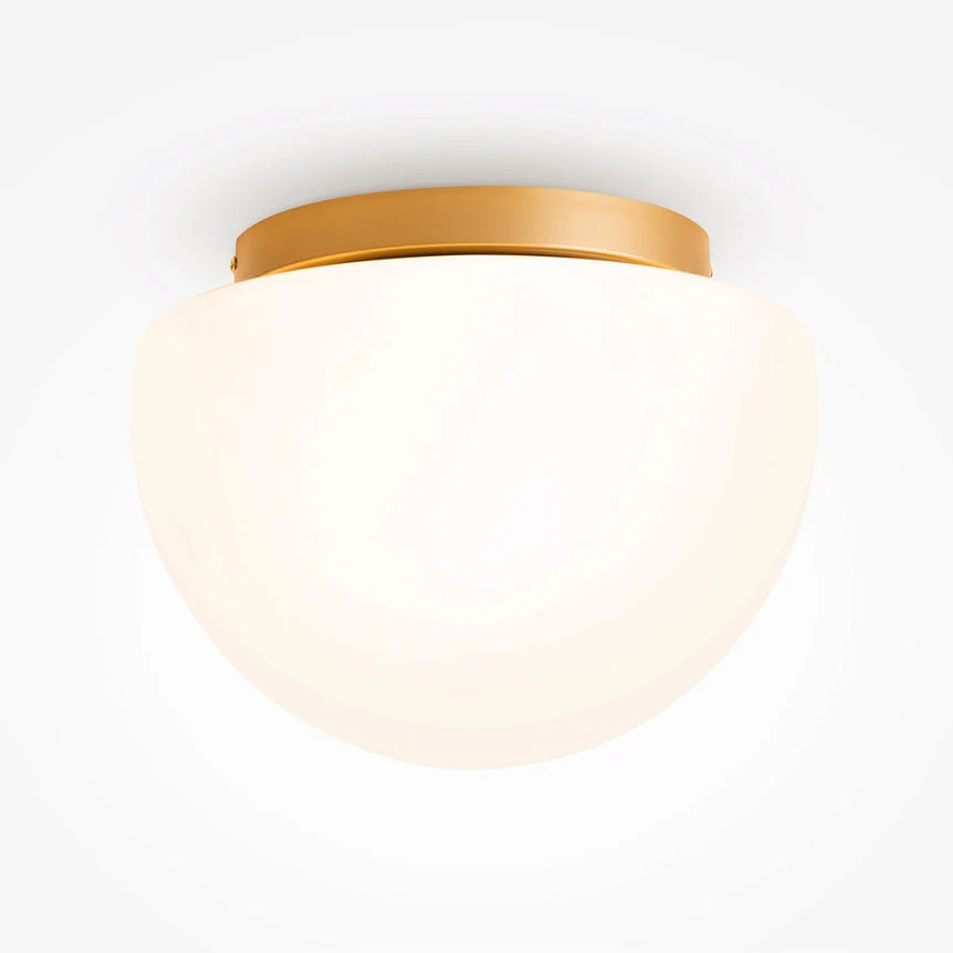 Glassy Flush Ceiling Lamp - Gold/ Black Finishes - Image 2