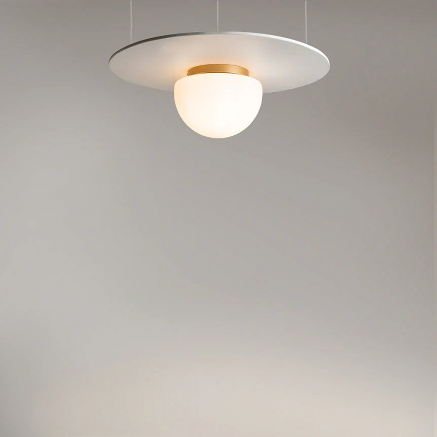 Glassy Flush Ceiling Lamp - Gold/ Black Finishes - Image 6