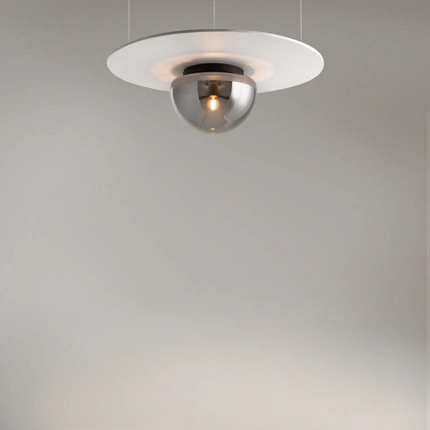 Glassy Flush Ceiling Lamp - Gold/ Black Finishes - Image 7