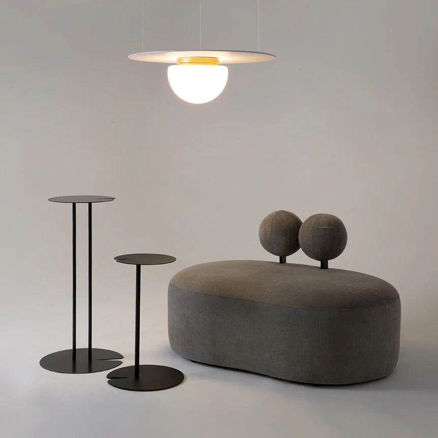 Glassy Flush Ceiling Lamp - Gold/ Black Finishes - Image 9