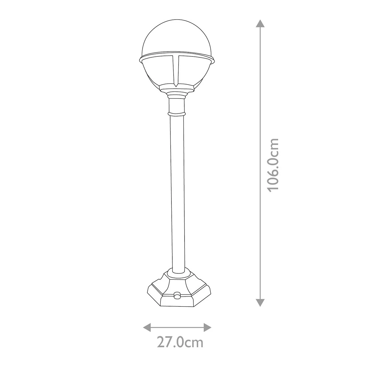 Glenbeigh 1 Light Medium/Large Pillar Lantern - Black IP44 E27 - Image 7