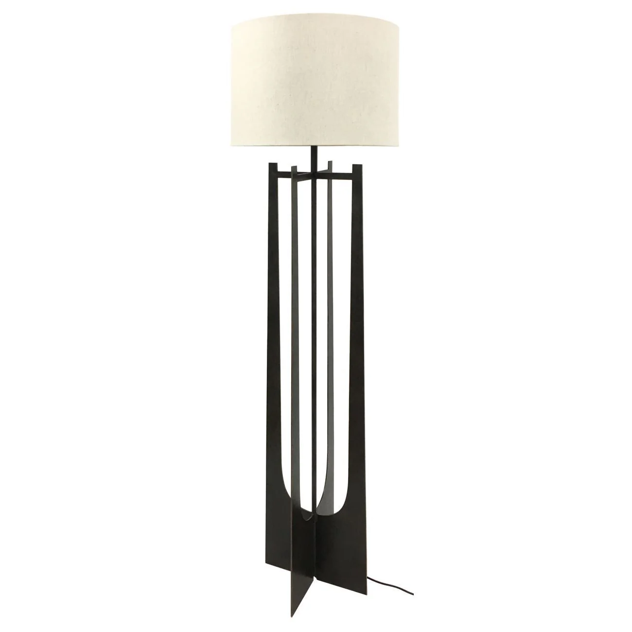 Glenthorpe Hammered Iron Floor Lamp - Gilded Oak Finish - Image 2