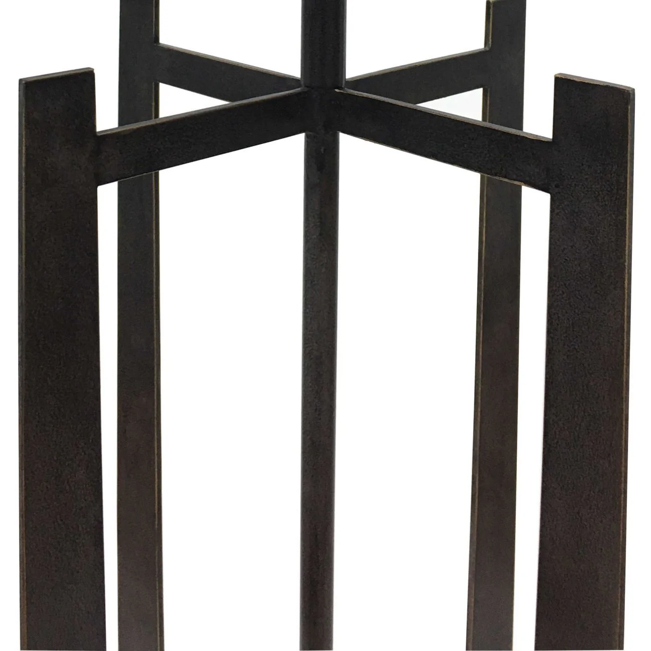Glenthorpe Hammered Iron Floor Lamp - Gilded Oak Finish - Image 3