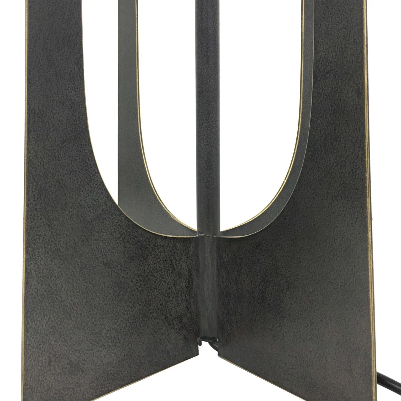 Glenthorpe Hammered Iron Table Lamp - Gilded Oak with Irish Linen Shade - Image 4