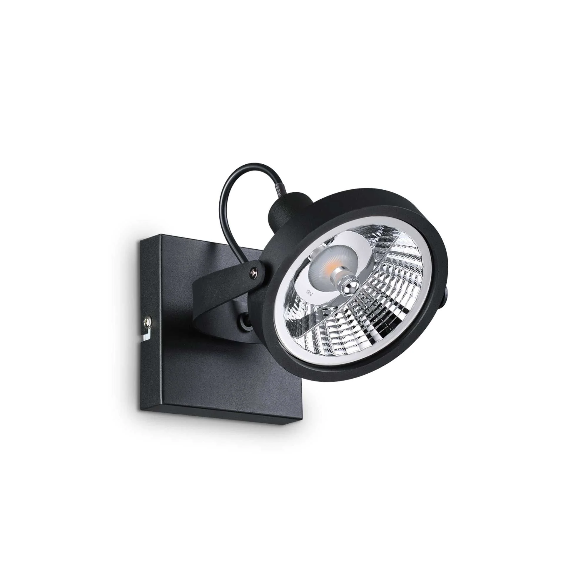 Glim 1Lt Single Spotlight IP20  - White/Black - Image 2