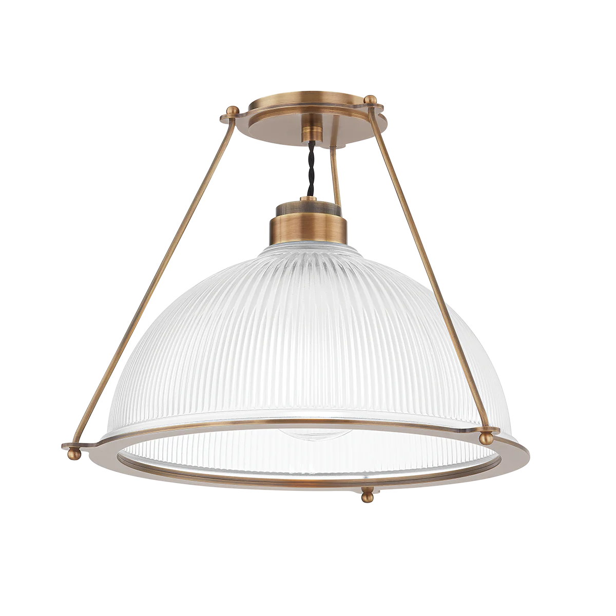 Glint 1Lt Semi Flush Mount - Patina Brass - Image 3