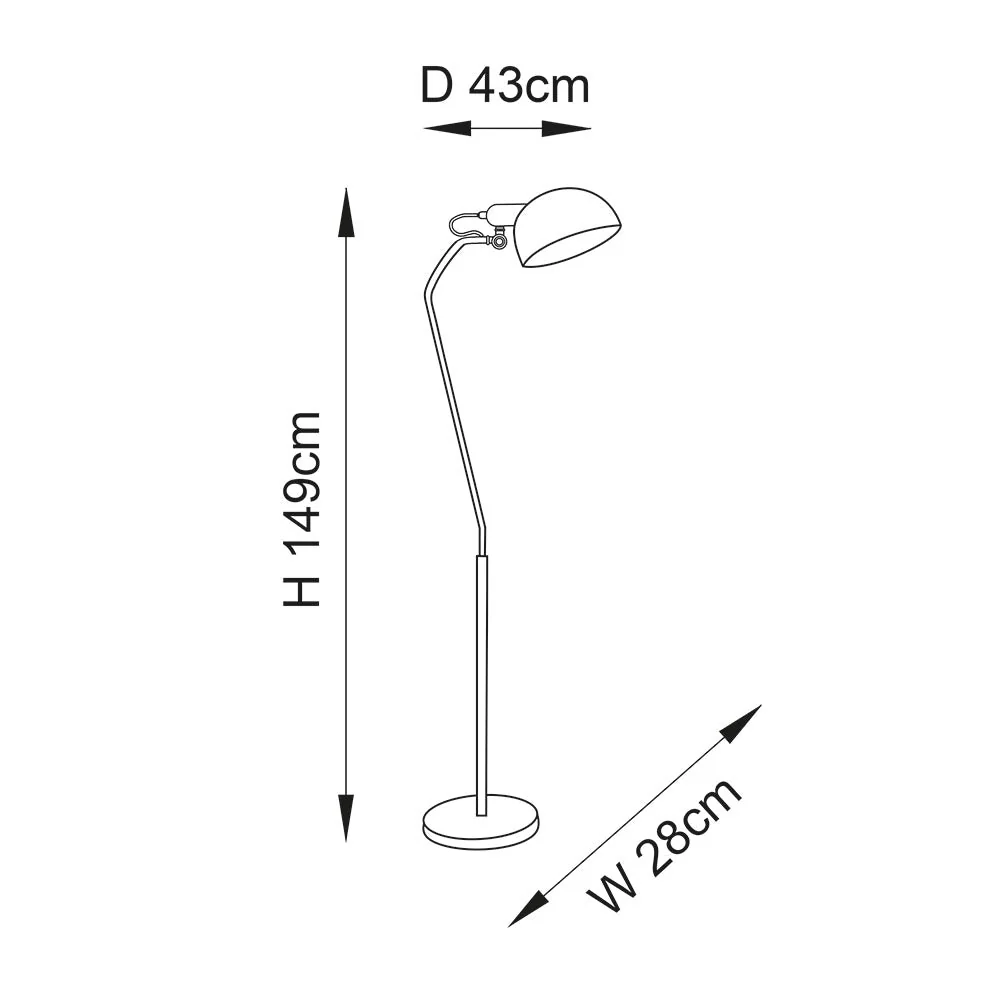Glintara Task Floor Lamp E27 - Image 4