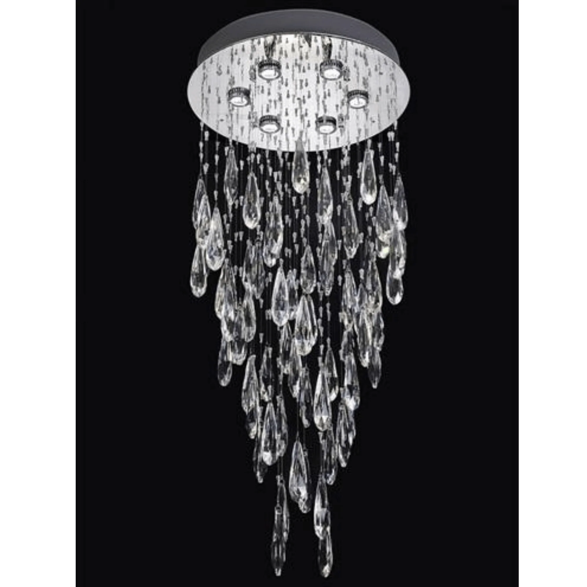 Glisten 3/6/7Lt Flush Chandelier - Image 2