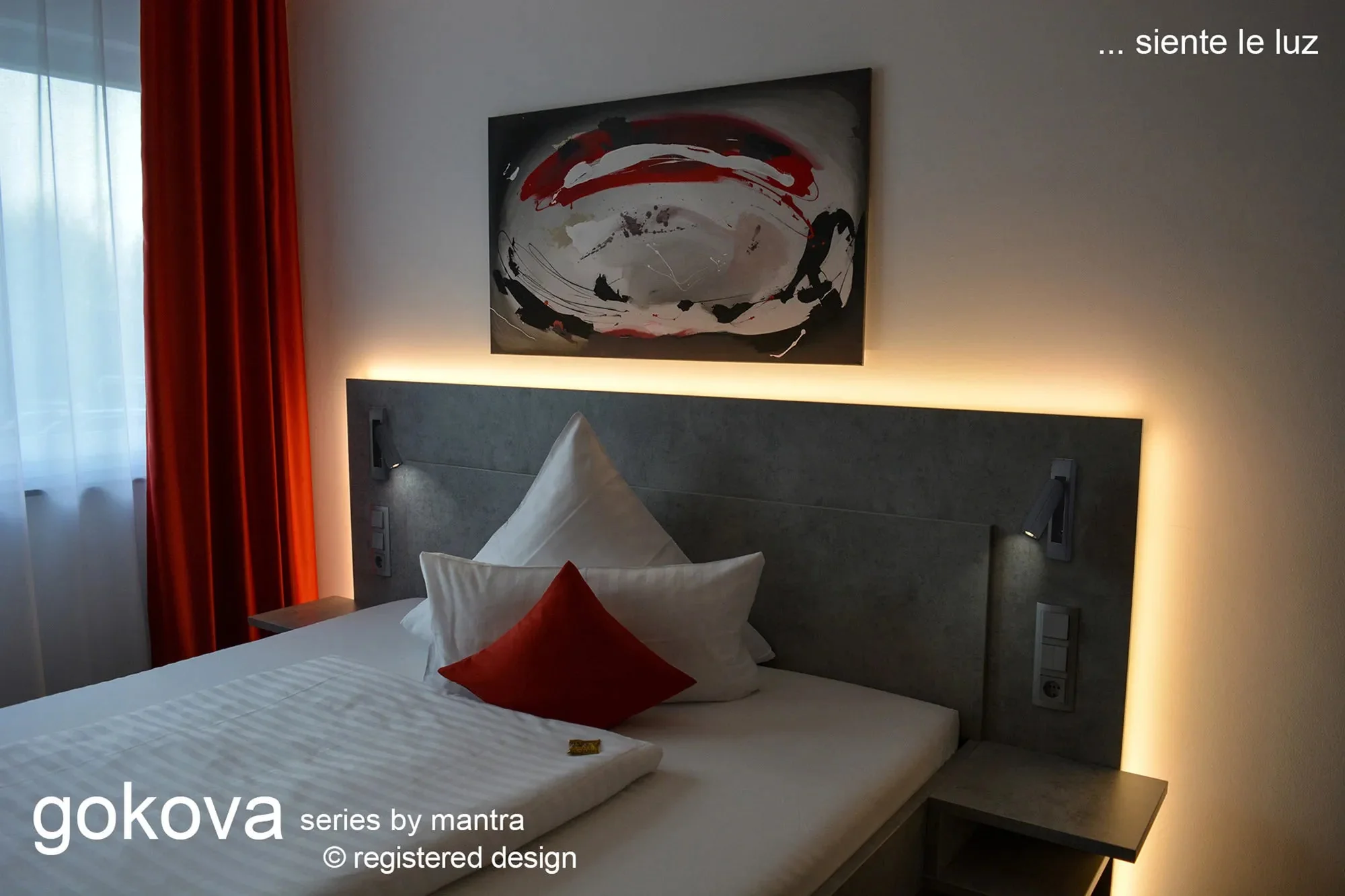 Gokova 1Lt Recessed Wall Light - Black/White - Image 2