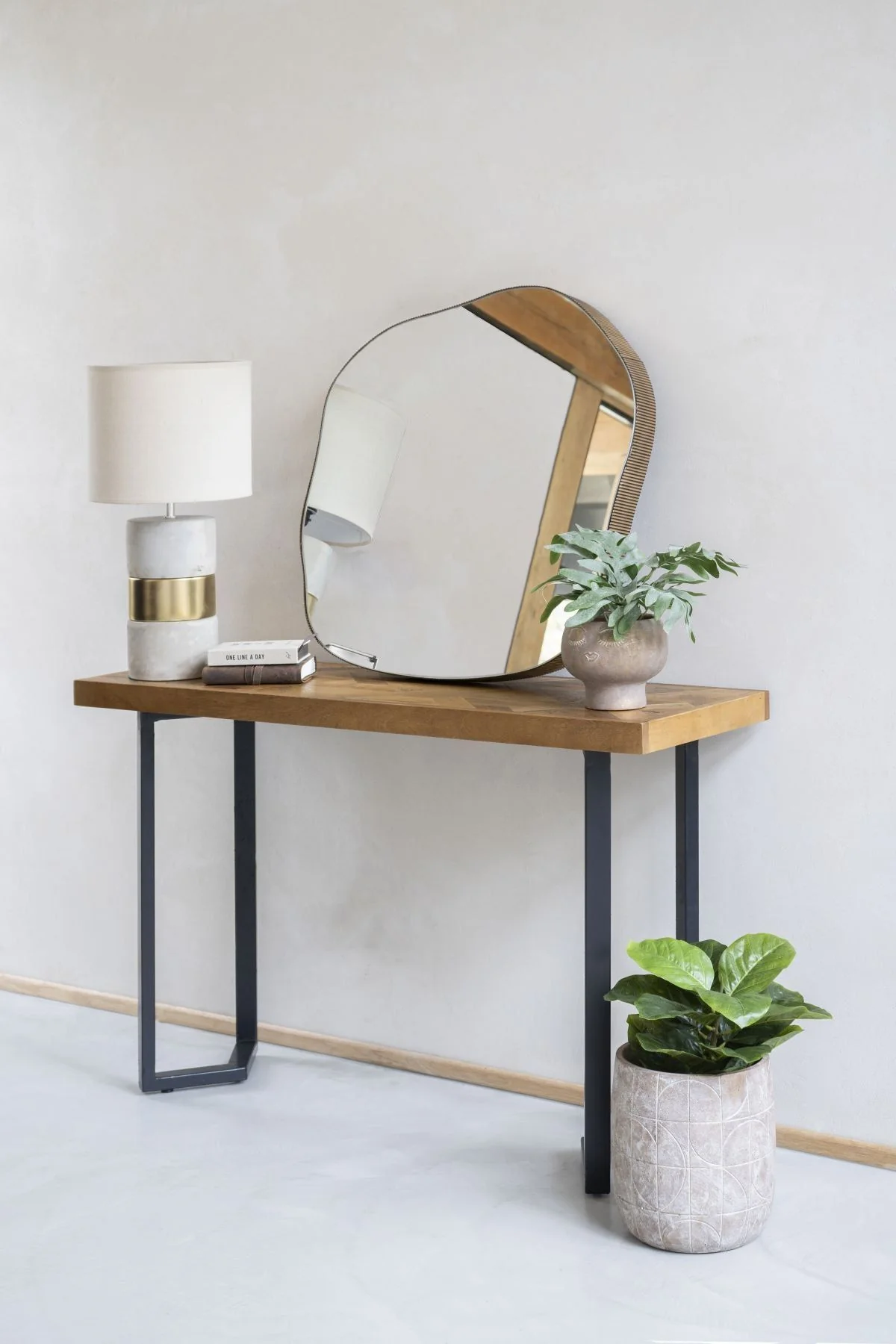 Gold Table Lamp with Natural Shade- Promotional Offer - Image 2