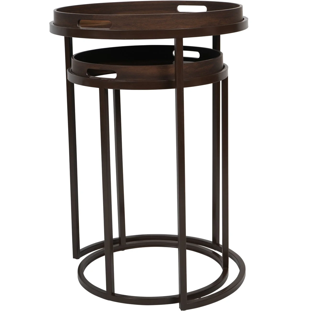 Golden Burst Set of 2 Side Tray Tables - Image 4