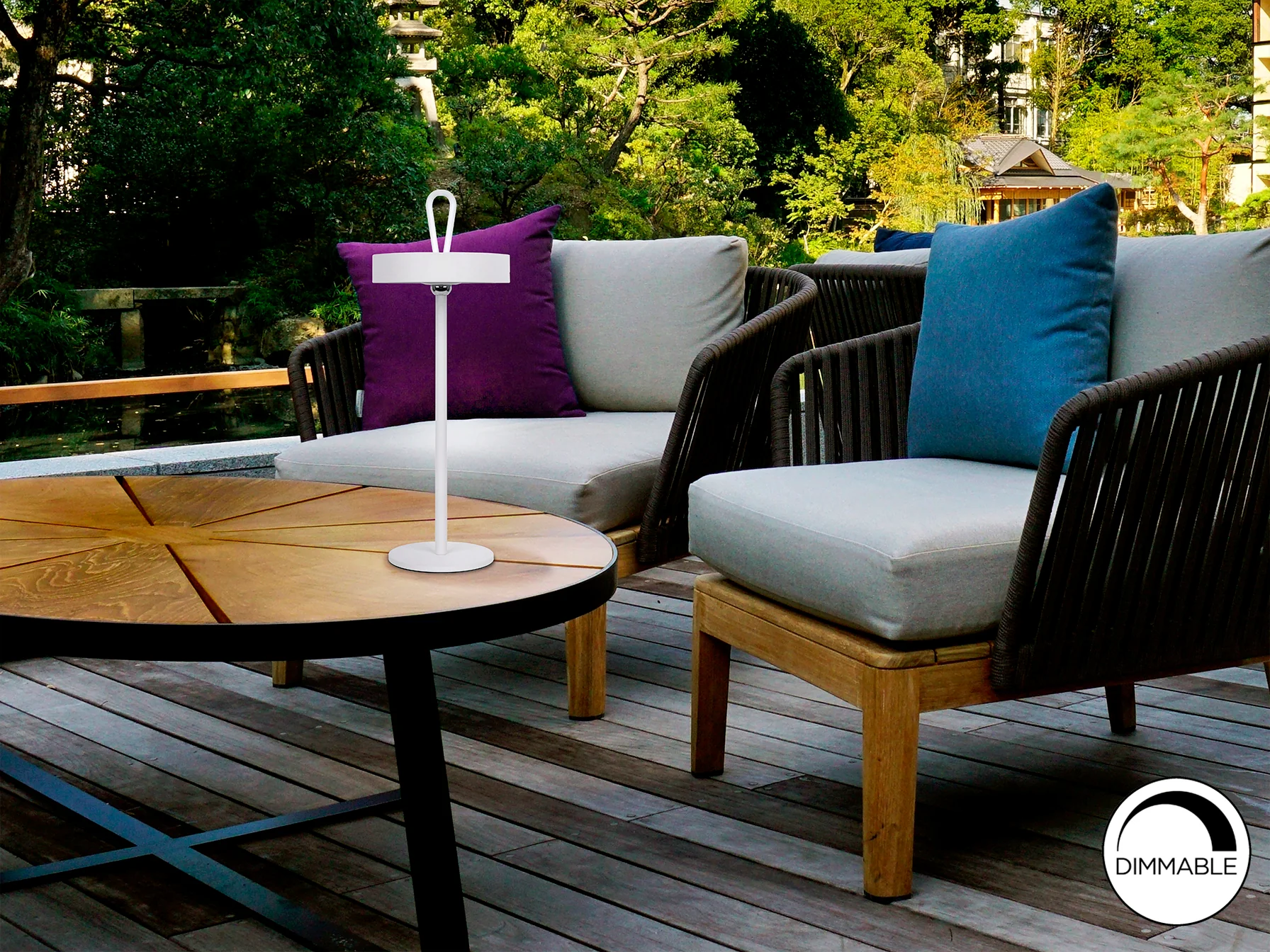 Gong LED Table Lamp- Corten/ Black/ White Finishes - Image 19