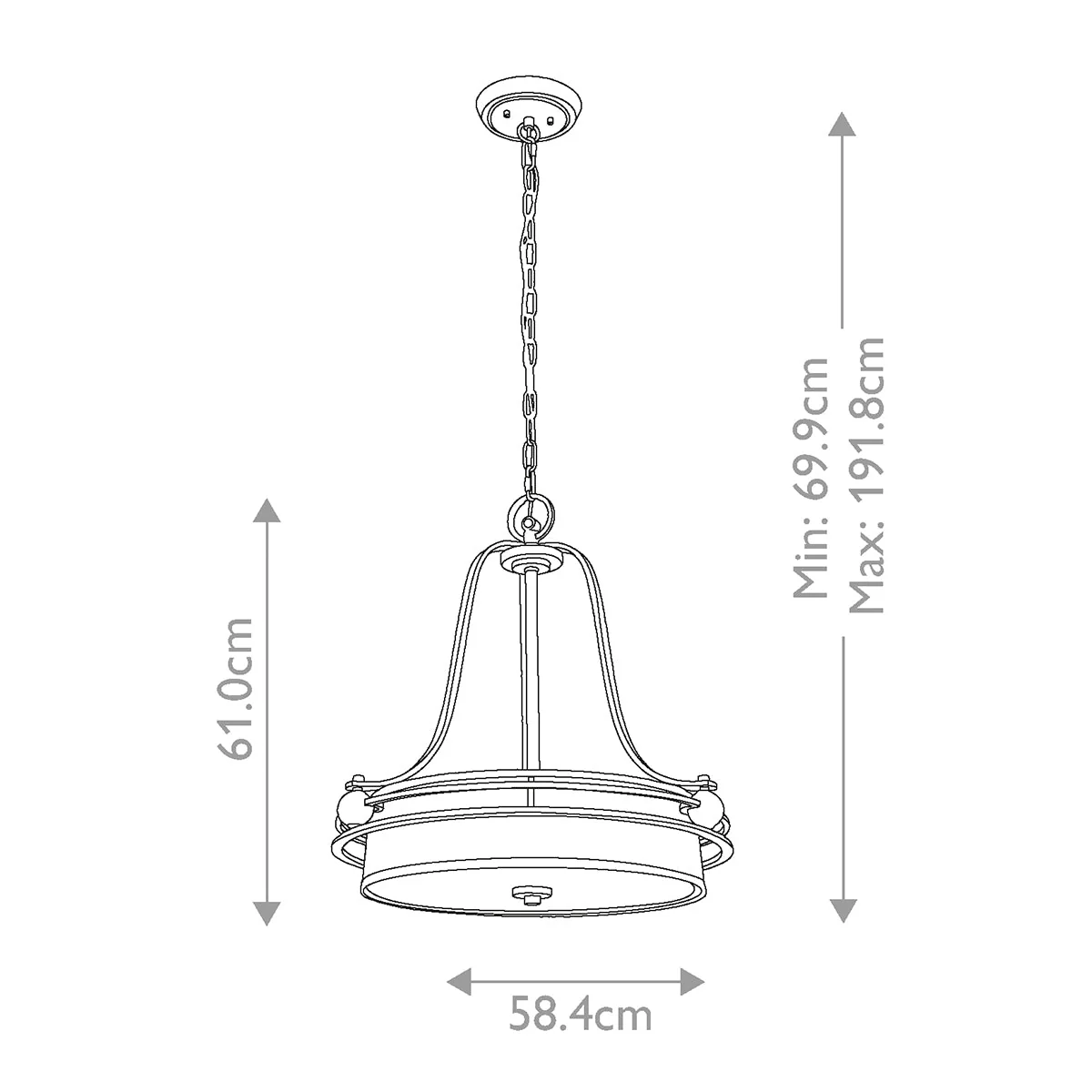 Gotham 4 Light Pendant - Imperial Silver/ Brushed Brass - Image 7