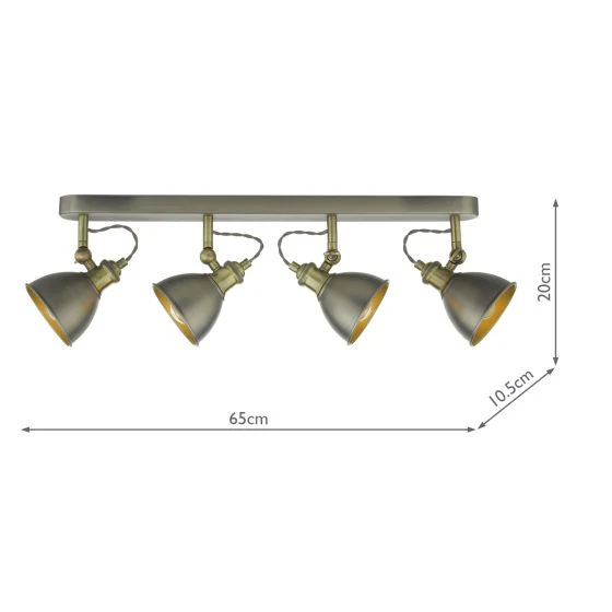 Governor 4Lt Bar Spotlight - Antique Chrome - Image 3