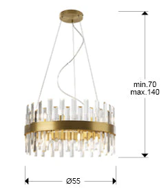 Grace 10/14Lt Ceiling Light- Golden Finish - Image 12