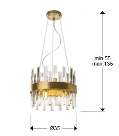 Grace 10/14Lt Ceiling Light- Golden Finish - Image 6