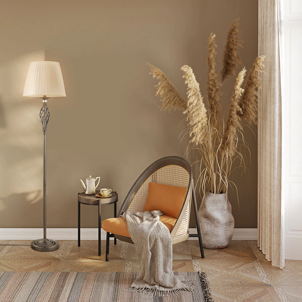 Grace Floor lamp E14 - Brass/White Finish - Image 4