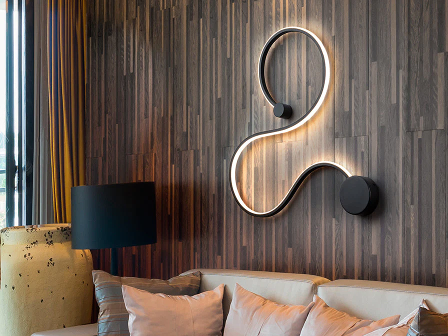Grafos LED Wall Light - Gold/Black - Image 8