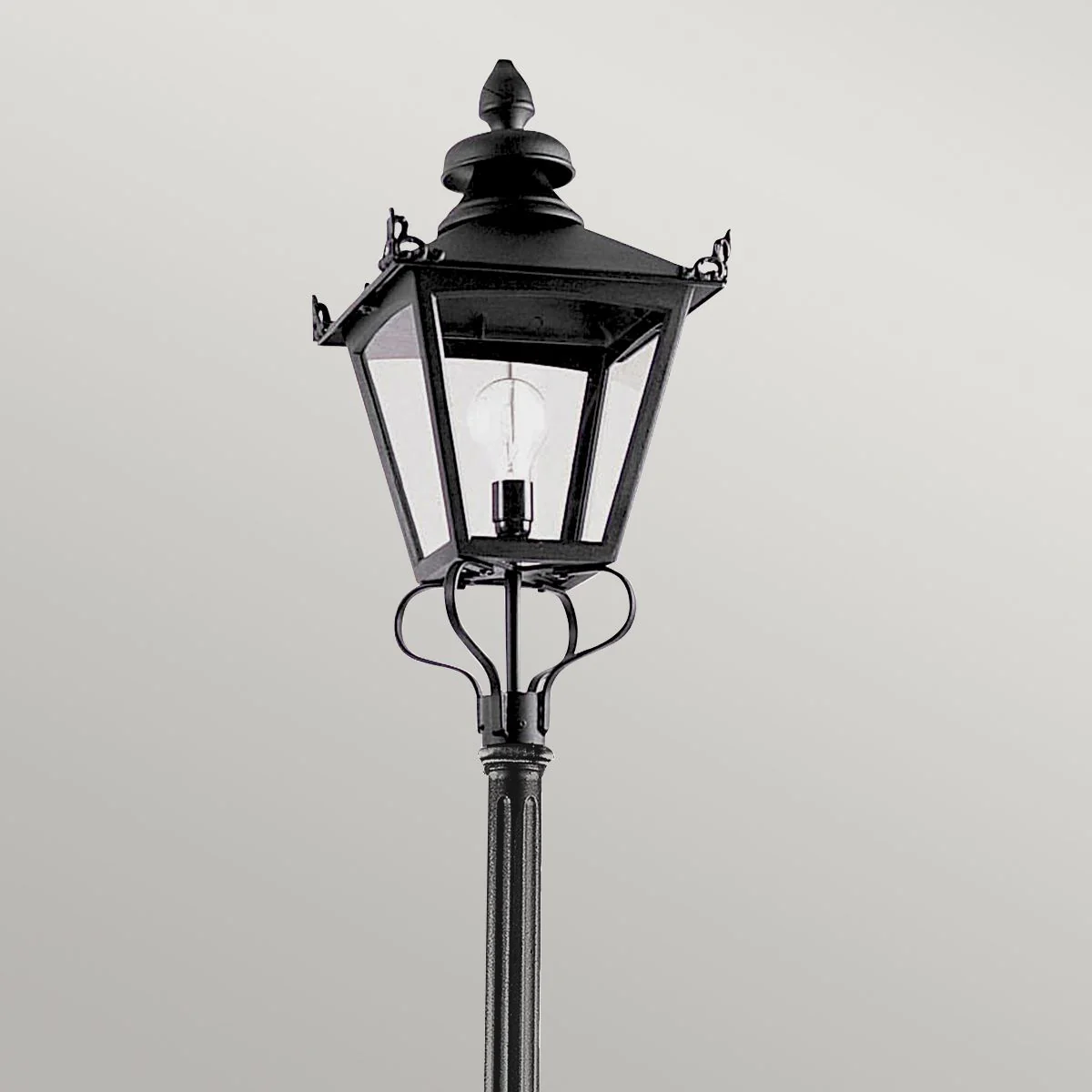 Grampian 1 Light Lamp Post - Black IP44 E27 - Image 2