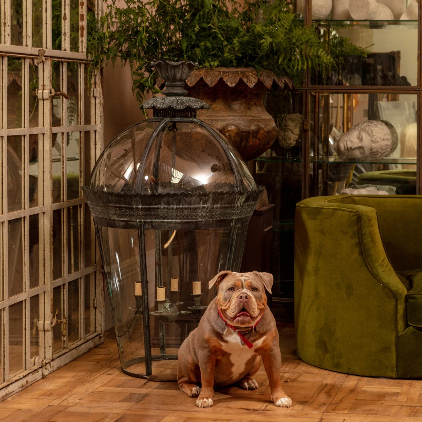 Grande Bronze Verdigris Byron Lantern - Image 4