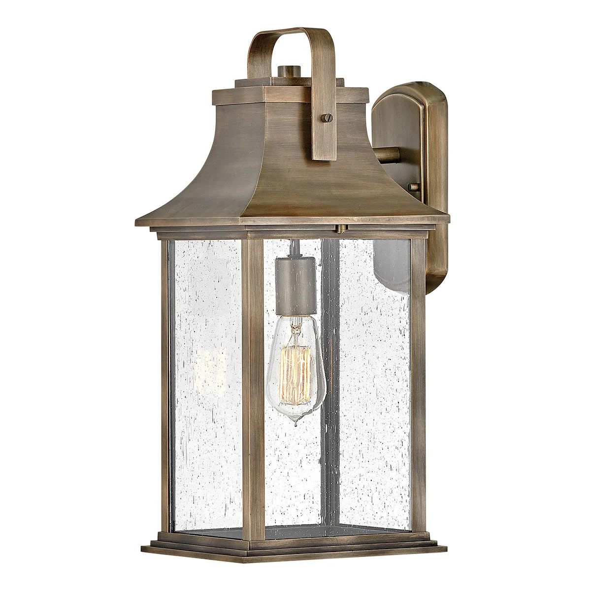 Grant 1 Light Small/Medium/Large Outdoor Wall Lantern - Burnished Bronze E27 IP44 - Image 3
