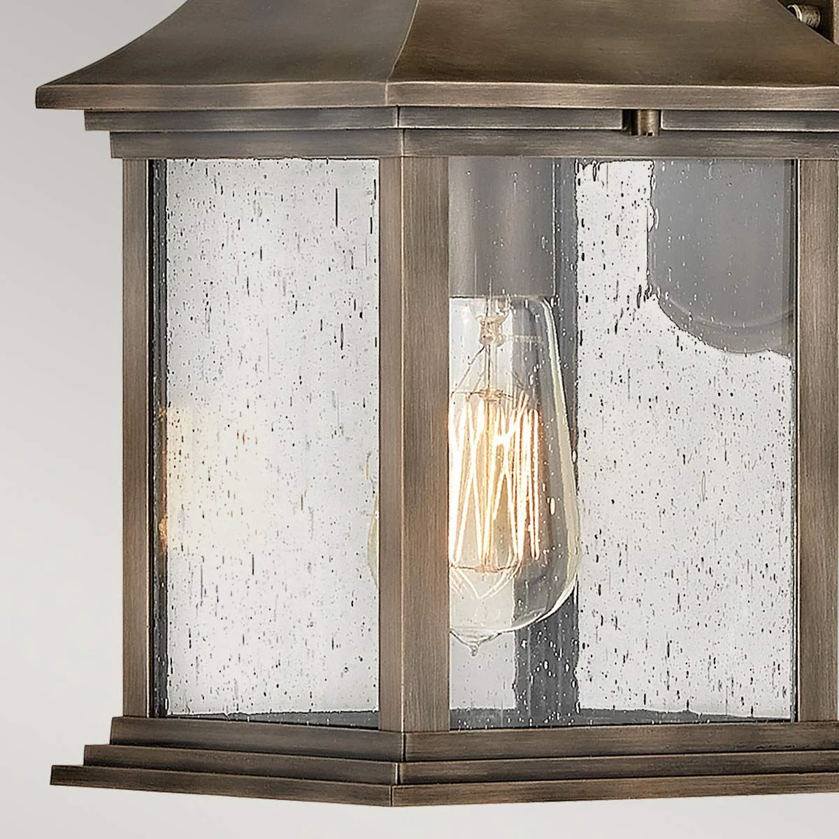 Grant 1 Light Small/Medium/Large Outdoor Wall Lantern - Burnished Bronze E27 IP44 - Image 6