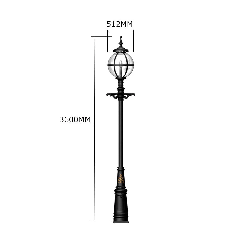 Granya 1Lt Post Lamp - Cast Iron - Image 8