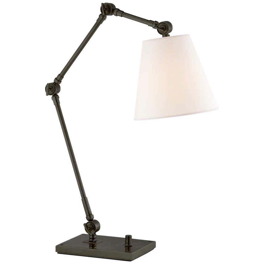 Graves Task Lamp- Bronze/ Antique Brass - Image 2