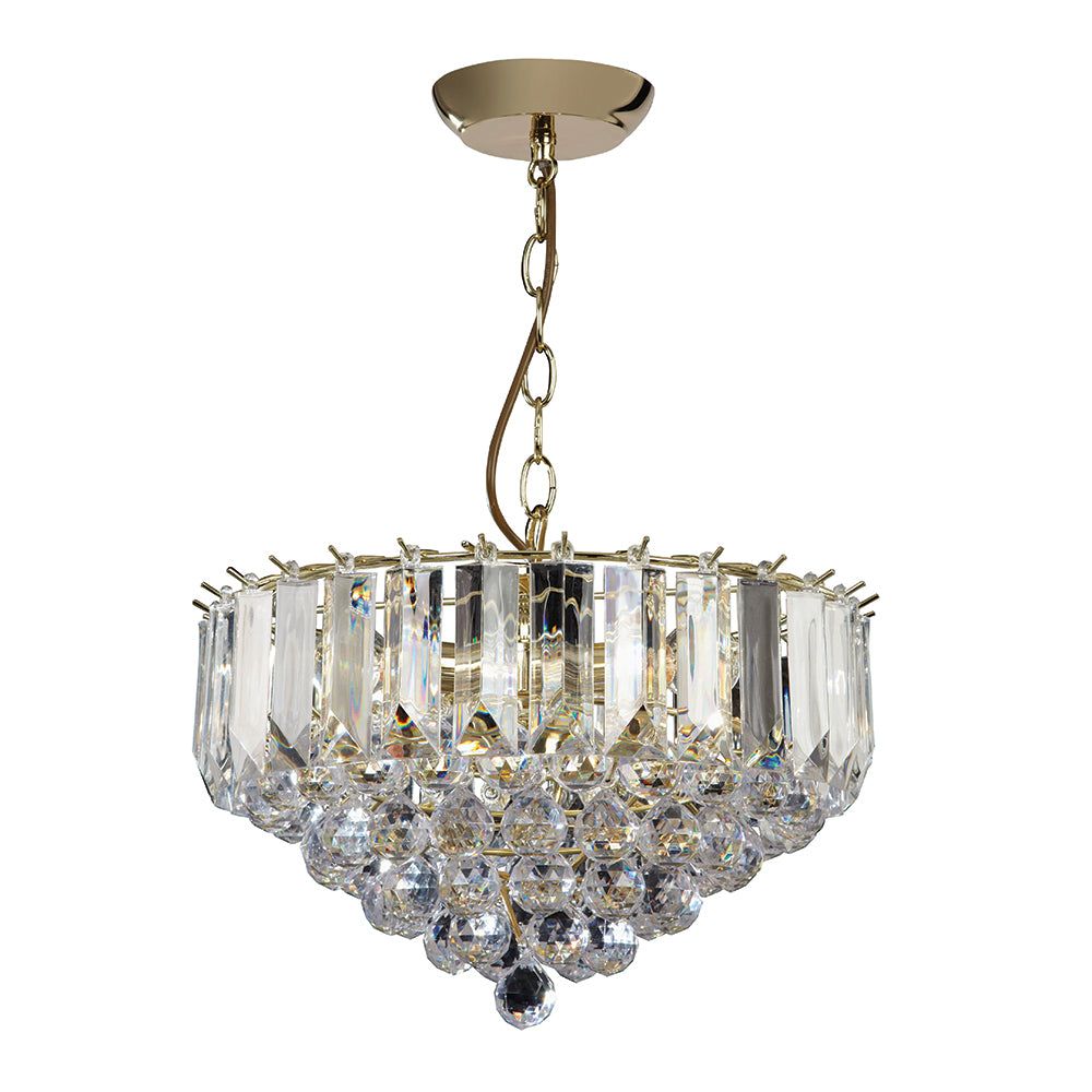 Gresham 3Lt/6Lt Crystal Centre Light - Various Finishes - Image 3