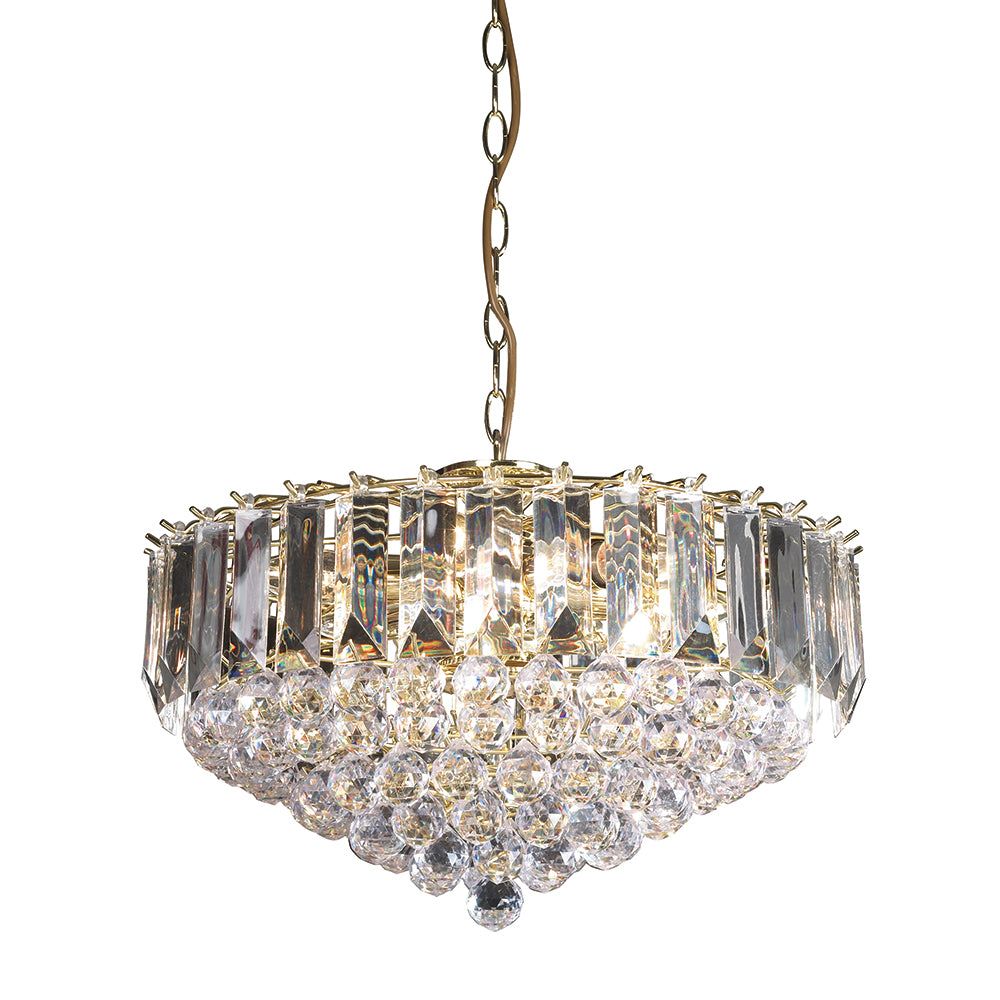 Gresham 3Lt/6Lt Crystal Centre Light - Various Finishes - Image 5