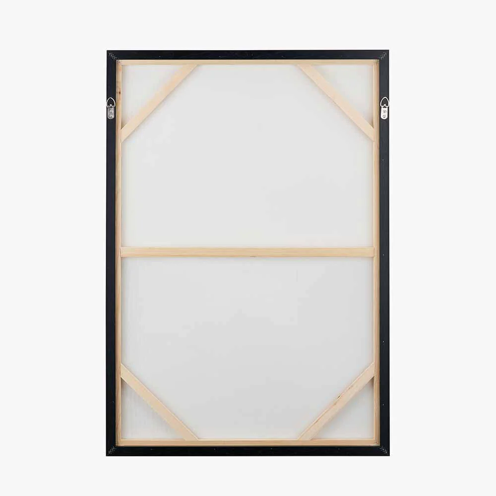 Grey and White Abstract Canvas with Black Frame - Image 7