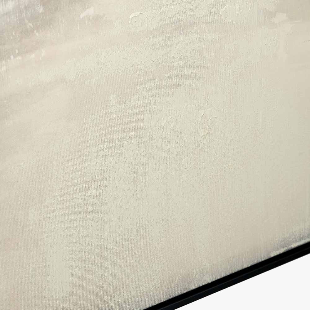 Grey and White Abstract Canvas with Black Frame - Image 8