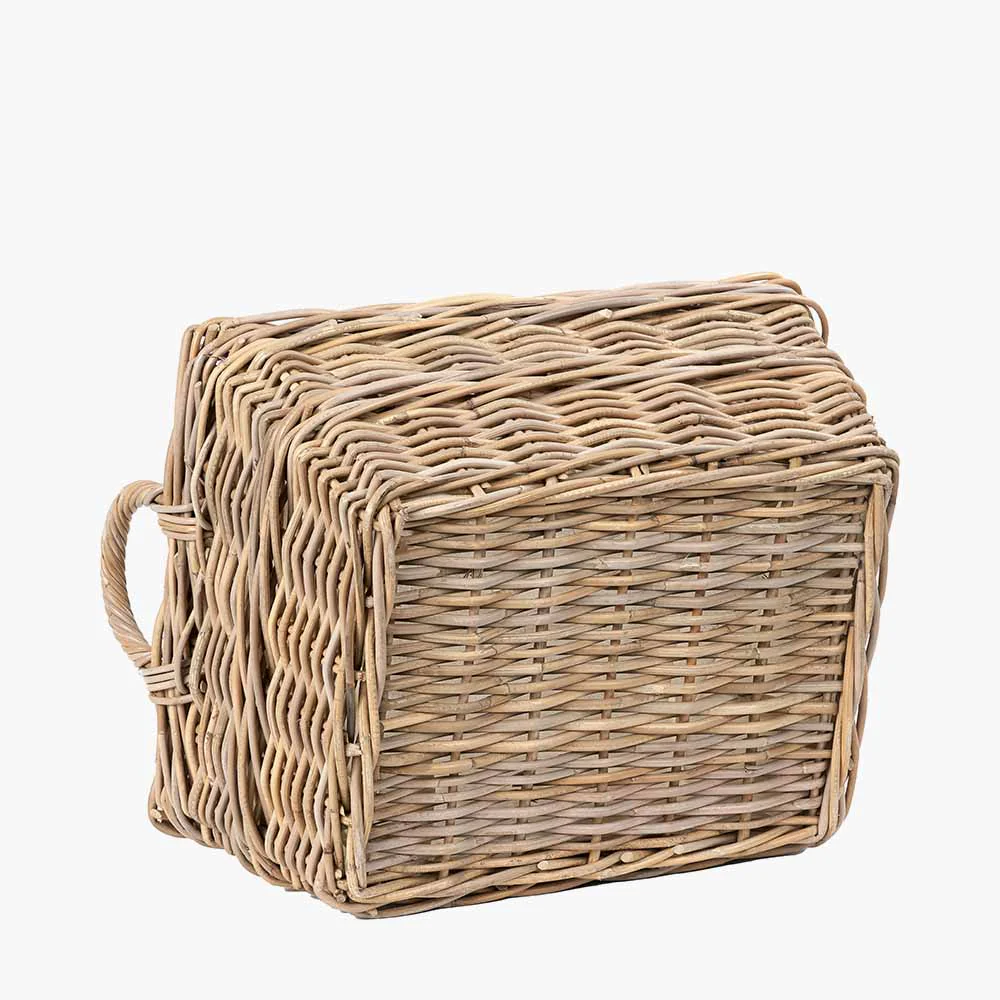 Grey Kubu Rectangular Handled Laundry Basket - Image 4