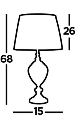 Greyson Table Lamp - Amber/Clear Glass - Image 2
