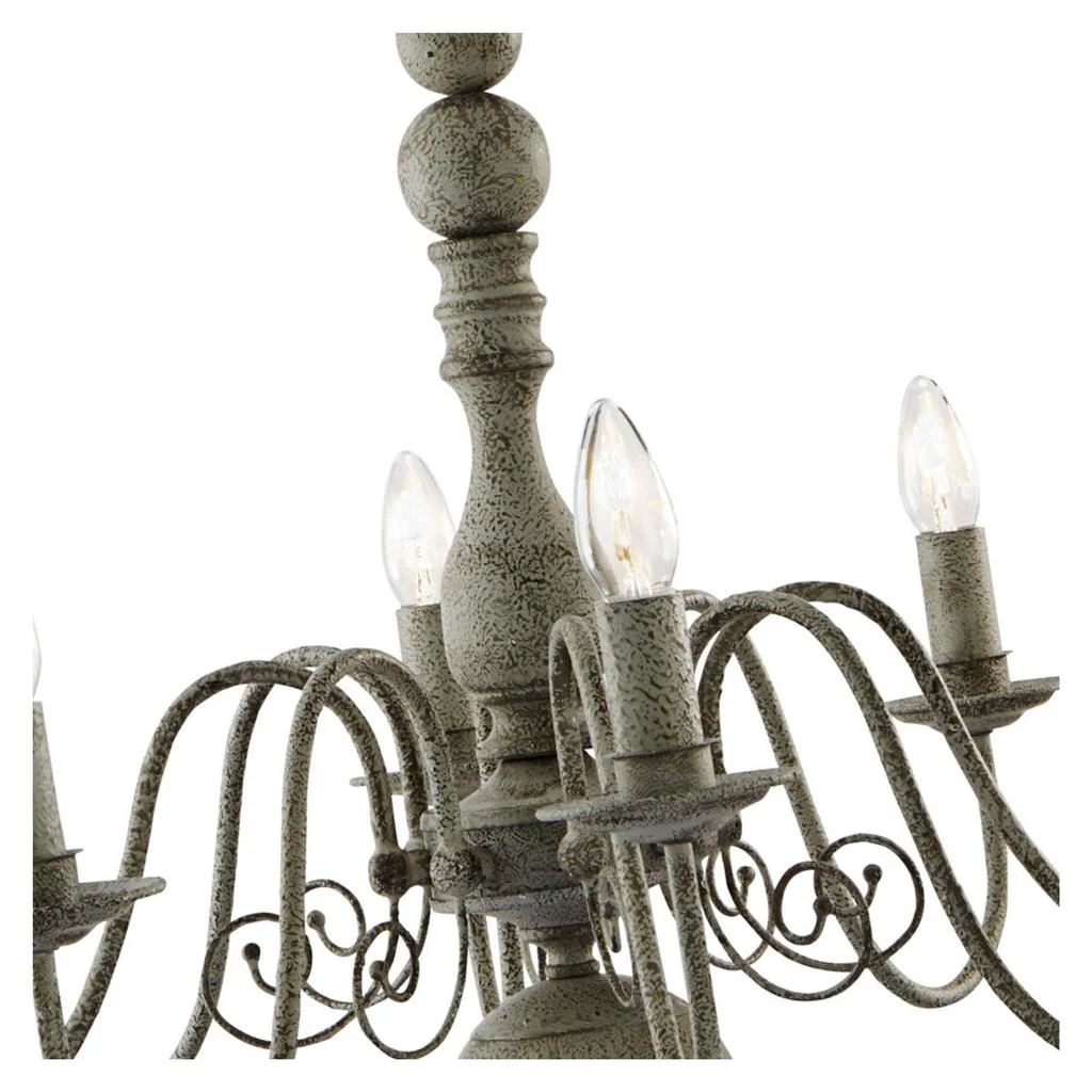 Greythorne 5/8Lt Multi-Arm Pendant - Textured Grey Metal - Image 6