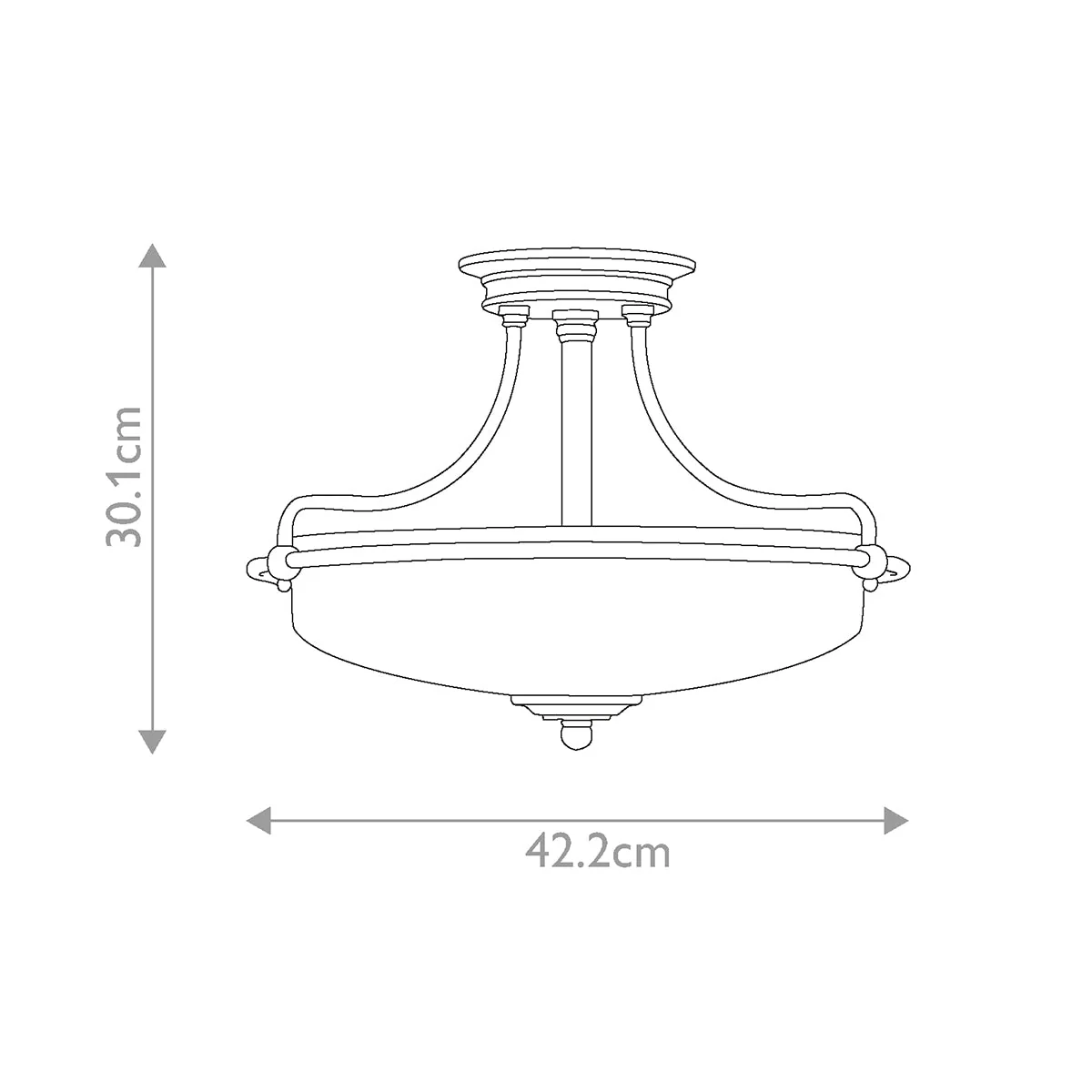 Griffin 3/4Lt Semi-Flush - In Various Finishes - Image 10