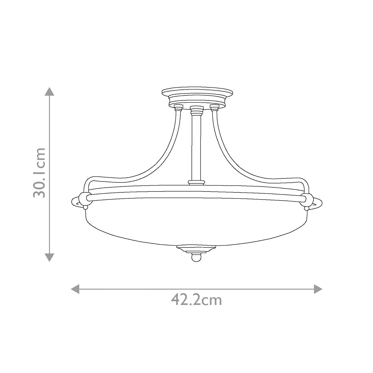 Griffin 3/4Lt Semi-Flush - In Various Finishes - Image 19