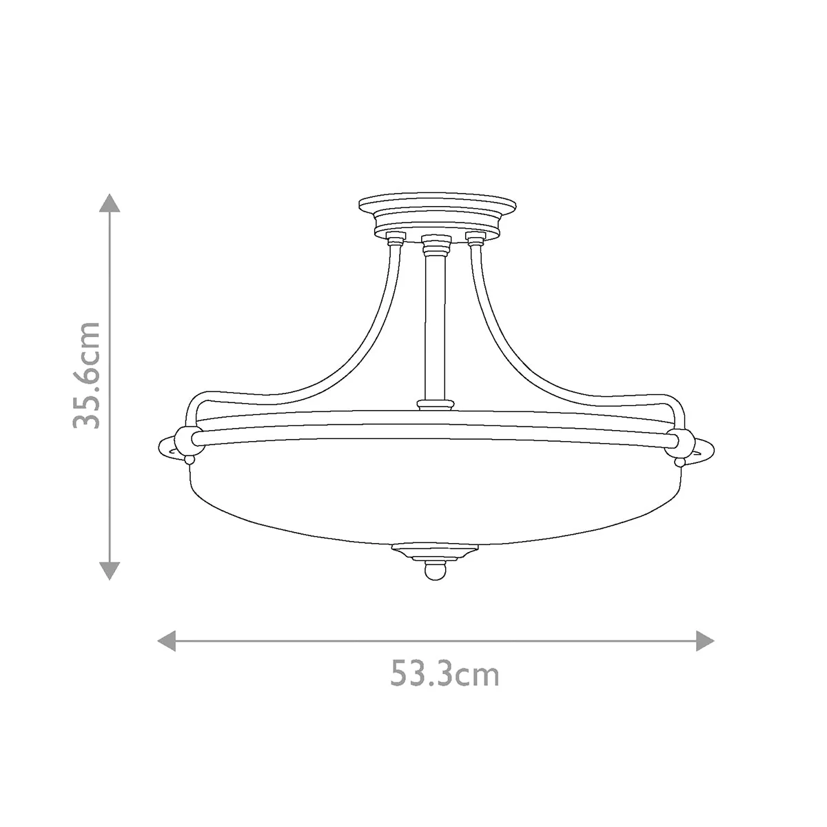 Griffin 3/4Lt Semi-Flush - In Various Finishes - Image 37