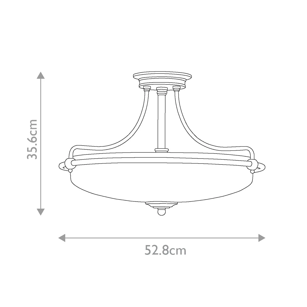 Griffin 3/4Lt Semi-Flush - In Various Finishes - Image 42