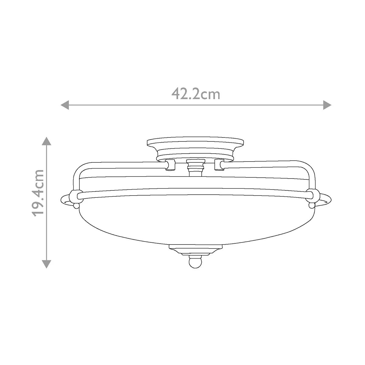 Griffin 3 Light Flush - In Various Finishes - Image 13