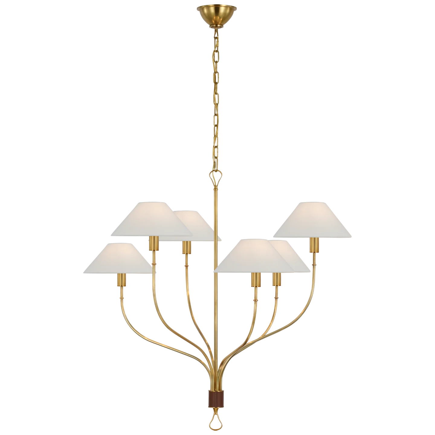 Griffin Large Staggered Tail Chandelier - Brass/Bronze - Image 2