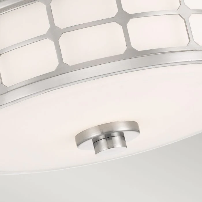 Guardian 2Lt Flush IP44 - Brushed Nickel / Painted Natural Brass - Image 3