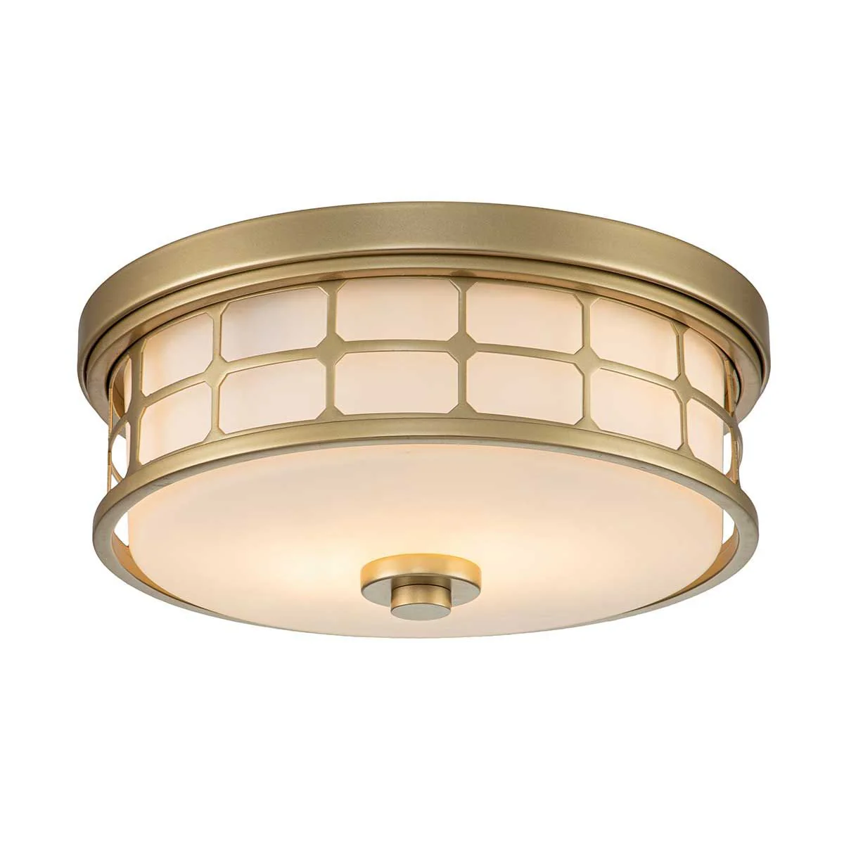 Guardian 2Lt Flush IP44 - Brushed Nickel / Painted Natural Brass - Image 5
